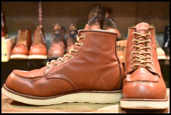 【7.5D 良品 13年】レッドウィング 9106 アイリッシュセッター 赤茶 レッドブラウン モックトゥ 編み上げ 8875 ブーツ redwing HOPESMORE