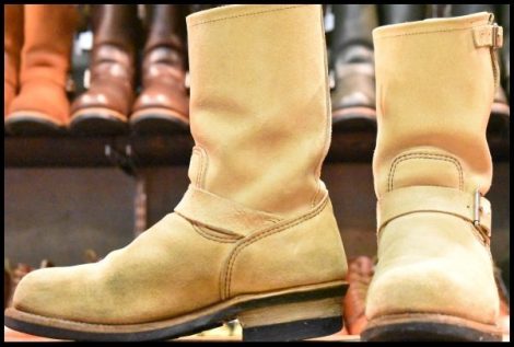 【7.5D 良品 PT99プリント 旧シルエット 06年】レッドウィング 8268 スエードエンジニア ラフアウト ブーツ redwing HOPESMORE