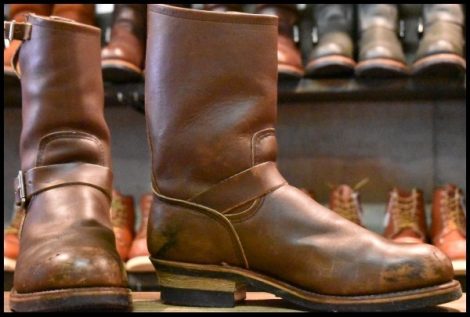 【10D 箱付 良品 2NDモデル PT99刺繍】レッドウィング 8272 エンジニア 茶 ベルバリタン スチールトゥ ブーツ redwing HOPESMORE