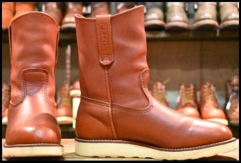 【7E 良品 19年】レッドウィング 8866 ペコス 赤茶 オロラセット クッションソール プルオン ブーツ redwing pecos HOPESMORE