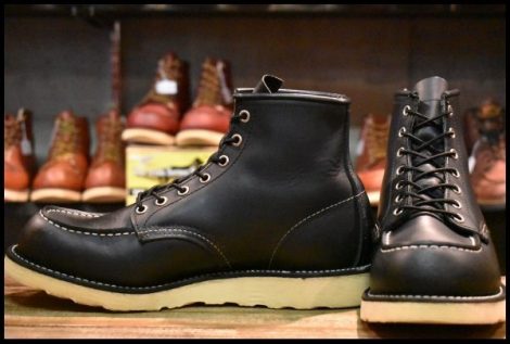 【8.5E 良品 08年】レッドウィング 8179 アイリッシュセッター 黒 ブラッククローム モックトゥ レースアップ ブーツ redwing HOPESMORE
