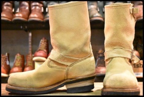 【5D 良品 07年】レッドウィング 8268 スエード エンジニア ホーソーンアビレーンラフアウト スチールトゥ ブーツ redwing HOPESMORE