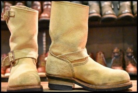 【5D 良品 07年】レッドウィング 8268 スエード エンジニア ホーソーンアビレーンラフアウト スチールトゥ ブーツ redwing HOPESMORE