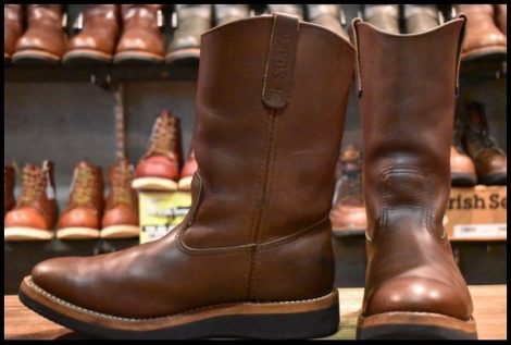 【10E 良品 07年 カスタム】レッドウィング 1155 ペコス 茶 ブラウン ベルバリタン ロング プルオン ブーツ redwing pecos HOPESMORE