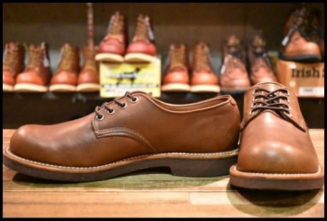 【8D 良品 16年】レッドウィング 8058 フォアマン オックスフォード 茶 アンバーハーネス 短靴 レースアップ ブーツ redwing HOPESMORE