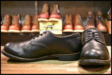 【9D 中古 14年】レッドウィング 8051 フォアマン オックスフォード ブラックスター 黒 短靴 ローカット ブーツ redwing HOPESMORE
