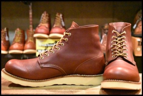 【9D 良品 09年】レッドウィング 9105 アイリッシュセッター 赤茶 レッドブラウン プレーントゥ 編み上げ 8166 ブーツ redwing HOPESMORE