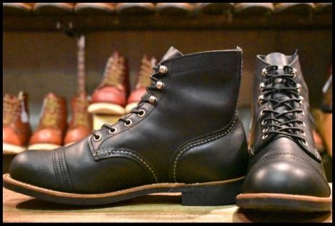 【7D 美品 22年】レッドウィング 8084 アイアンレンジャー ブラック ハーネス 黒 キャップトゥ 編み上げ ブーツ redwing HOPESMORE