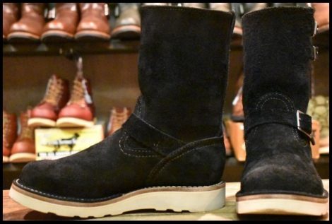 【7.5E 良品 18年】WESCO ウエスコ カスタムボス ブラックラフアウト 黒 9インチハイト ラプターソールシングル ブーツ BOSS HOPESMORE