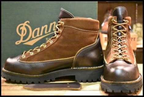 【9.5EE 箱付 良品 白タグ】Danner ダナーライト ノースラップ 30117 ブラウン×ブラウンスエード ゴアテックス 編み上げ ブーツ HOPESMORE