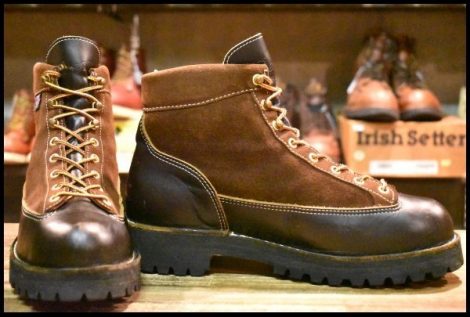 【9.5EE 箱付 良品 白タグ】Danner ダナーライト ノースラップ 30117 ブラウン×ブラウンスエード ゴアテックス 編み上げ ブーツ HOPESMORE