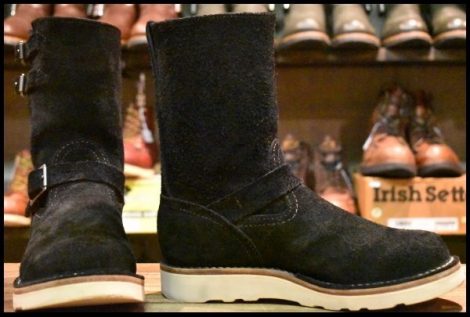 【7.5E 良品 18年】WESCO ウエスコ カスタムボス ブラックラフアウト 黒 9インチハイト ラプターソールシングル ブーツ BOSS HOPESMORE