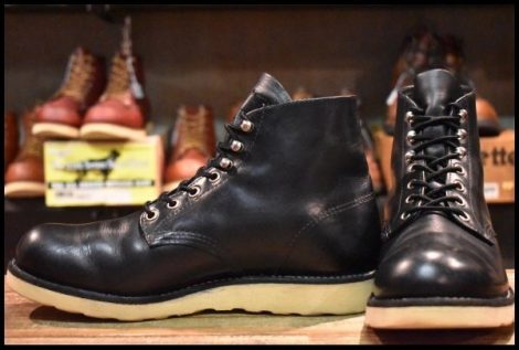 【8D 良品 羽タグ 03年】レッドウィング 8165 アイリッシュセッター ブラッククローム 黒 編み上げ プレーントゥ ブーツ HOPESMORE