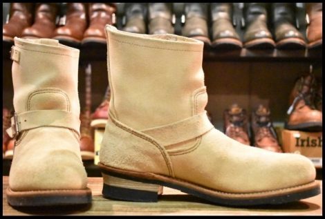 【10.5D 美品 13年】レッドウィング 2965 ショート スエードエンジニア ホーソーンアビレーンラフアウト ブーツ redwing HOPESMORE