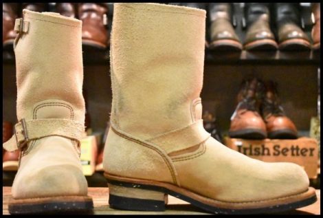 【7.5D 良品 08年】レッドウィング 8268 スエード エンジニア ホーソーンアビレーンラフアウト スチールトゥ ブーツ redwing HOPESMORE