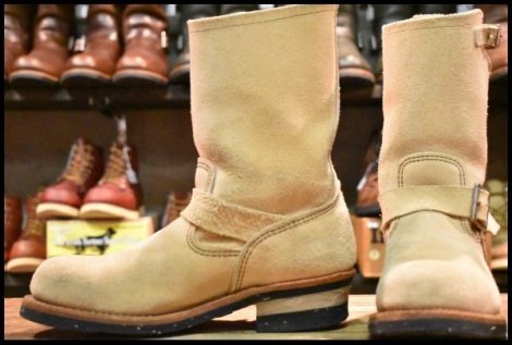 【7.5D 良品 08年】レッドウィング 8268 スエード エンジニア ホーソーンアビレーンラフアウト スチールトゥ ブーツ redwing HOPESMORE