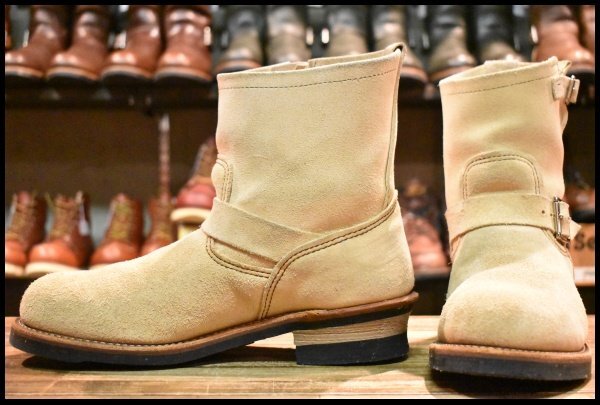【10.5D 美品 13年】レッドウィング 2965 ショート スエードエンジニア ホーソーンアビレーンラフアウト ブーツ redwing HOPESMORE