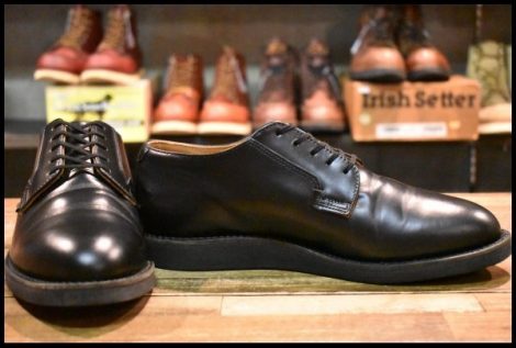 【8D 美品 22年】レッドウィング 101 ポストマン シューズ 黒 ブラック シャパラル 短靴 レースアップ ブーツ redwing HOPESMORE