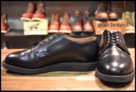 【8D 美品 22年】レッドウィング 101 ポストマン シューズ 黒 ブラック シャパラル 短靴 レースアップ ブーツ redwing HOPESMORE