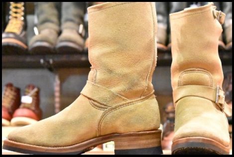 【6D 良品 PT99プリント 旧シルエット 06年 カスタム】レッドウィング 8268 スエードエンジニア ラフアウト ブーツ redwing HOPESMORE