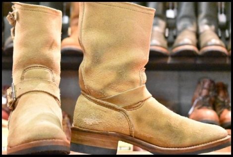 【6D 良品 PT99プリント 旧シルエット 06年 カスタム】レッドウィング 8268 スエードエンジニア ラフアウト ブーツ redwing HOPESMORE