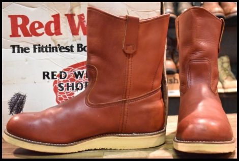【12D 箱付 良品 PT91プリント 93年】レッドウィング 2276 ペコス 赤茶 オロラセット スチールトゥ ブーツ redwing pecos 8866 HOPESMORE