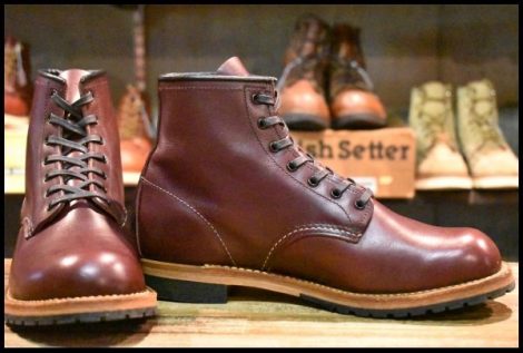【9D 美品 19年】レッドウィング 9411 ベックマン ブラックチェリー フェザーストーン プレーントゥ ブーツ redwing HOPESMORE