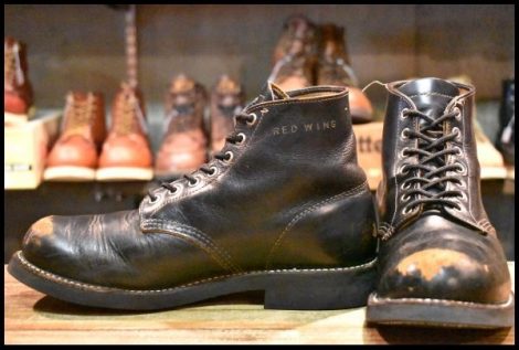 【8D 良品 13年 カスタム】レッドウィング 9870 アイリッシュセッター ブラック クローンダイク プレーントゥ ブーツ redwing HOPESMORE