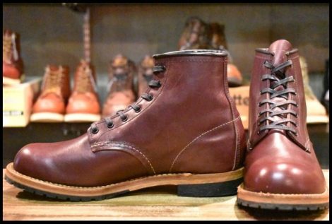 【9D 美品 19年】レッドウィング 9411 ベックマン ブラックチェリー フェザーストーン プレーントゥ ブーツ redwing HOPESMORE