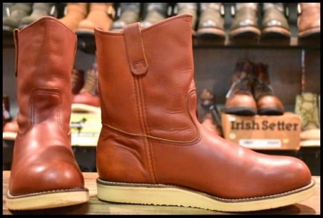 【12D 箱付 良品 PT91プリント 93年】レッドウィング 2276 ペコス 赤茶 オロラセット スチールトゥ ブーツ redwing pecos 8866 HOPESMORE