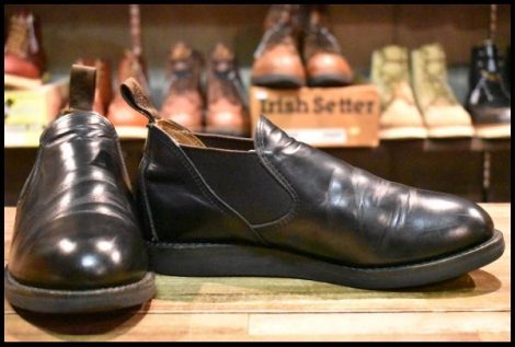 【8D 良品 21年】レッドウィング 9198 ポストマンロメオ ブラック シャパラル サイドゴア ローカット ブーツ redwing HOPESMORE