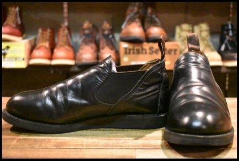 【8D 良品 21年】レッドウィング 9198 ポストマンロメオ ブラック シャパラル サイドゴア ローカット ブーツ redwing HOPESMORE