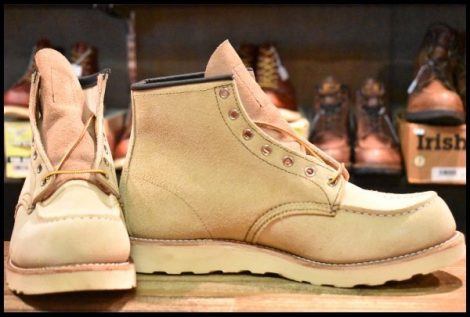 【11E 未使用 10年】レッドウィング 8173 スエード アイリッシュセッター ホーソーン ラフアウト モックトゥ ブーツ redwing HOPESMORE