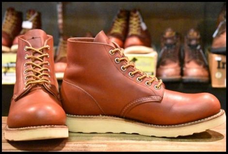 【8.5D 良品 08年】レッドウィング 8166 アイリッシュセッター 赤茶 オロラセット プレーントゥ 編み上げ ブーツ redwing HOPESMORE
