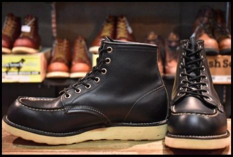 【8D 良品 羽タグ 00年】レッドウィング 8130 アイリッシュセッター 黒 ブラッククローム モックトゥ 8179 ブーツ redwing HOPESMORE