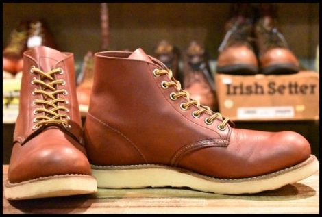 【9D 良品 11年】レッドウィング 9105 アイリッシュセッター 赤茶 レッドブラウン プレーントゥ 編み上げ ブーツ 8166 redwing HOPESMORE