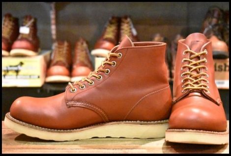【8.5D 良品 08年】レッドウィング 8166 アイリッシュセッター 赤茶 オロラセット プレーントゥ 編み上げ ブーツ redwing HOPESMORE