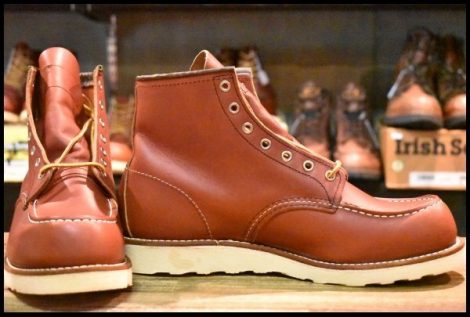 【10E 未使用 犬タグ復刻 18年】レッドウィング 8875 アイリッシュセッター 赤茶 オロラセット モックトゥ ブーツ redwing HOPESMORE