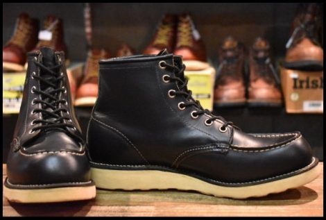 【8D 良品 羽タグ 00年】レッドウィング 8130 アイリッシュセッター 黒 ブラッククローム モックトゥ 8179 ブーツ redwing HOPESMORE