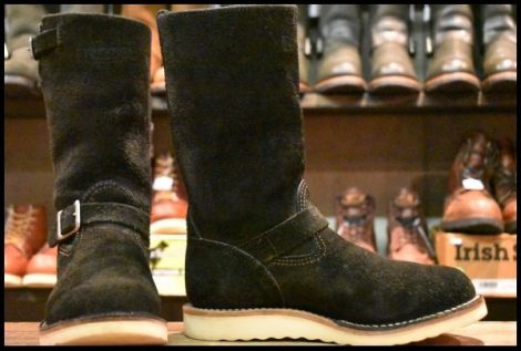 【7.5D 良品 07年】WESCO ウエスコ カスタムボス ブラックラフアウト 黒 11インチハイト ビブラム1010シングル ブーツ BOSS HOPESMORE