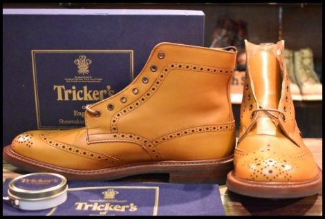 【UK12 箱付 未使用】Tricker’s トリッカーズ M2508 MALTON モルトン エイコンアンティーク ウイングチップ カントリー ブーツ HOPESMORE