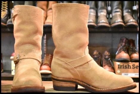 【7.5D 箱付 良品 限定 10年】WESCO ウエスコ ナローボス 7710 バーラップラフアウト エンジニア ベージュ BOSS ブーツ HOPESMORE