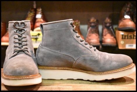 【UK7.5 良品】VIBERG ヴァイバー 2030 SCOUT グレー カーフスエード ビブラム4014シングル 編み上げ ヴィバーグ HOPESMORE
