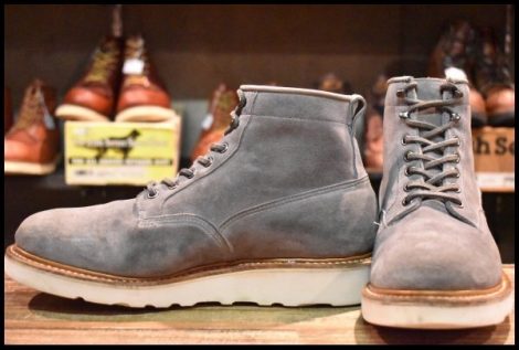 【UK7.5 良品】VIBERG ヴァイバー 2030 SCOUT グレー カーフスエード ビブラム4014シングル 編み上げ ヴィバーグ HOPESMORE