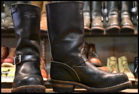 【10E 良品 PT99 04年】WESCO ウエスコ カスタムボス ブラック 黒 11インチハイト ビブラム100 ブーツ BOSS HOPESMORE