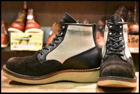 【7.5D 良品】VIBERG ヴァイバー BOBCAT ボブキャット ブラックラフアウト×キャンバス ビブラム2021 ヴァイバーグ ブーツ HOPESMORE