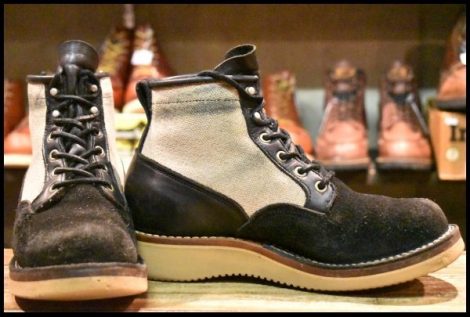 【7.5D 良品】VIBERG ヴァイバー BOBCAT ボブキャット ブラックラフアウト×キャンバス ビブラム2021 ヴァイバーグ ブーツ HOPESMORE