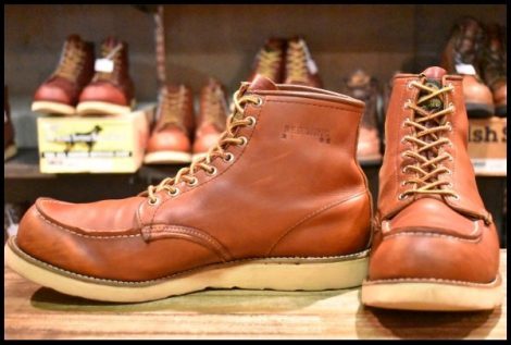 【11.5C 良品 旧半円犬タグ 92年11月刻印】レッドウィング 875 アイリッシュセッター 赤茶 オロラセット モック ブーツ redwing HOPESMORE