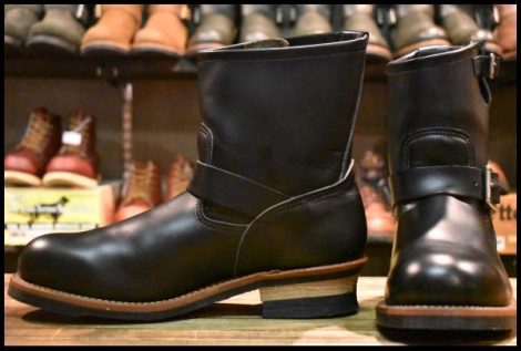 【10.5D 美品 15年】レッドウィング 2976 ショート エンジニア 黒 ブラッククローム スチールトゥ ブーツ redwing HOPESMORE