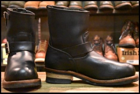 【6.5D 良品 11年】レッドウィング 2976 ショート エンジニア 黒 ブラッククローム スチールトゥ ブーツ redwing HOPESMORE